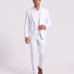 KZZ Men's single-button three-piece suit