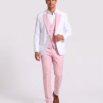 KZZ Men's single-button three-piece suit