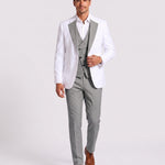 KZZ Men's single-button three-piece suit