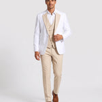 KZZ Men's single-button three-piece suit