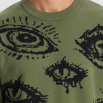 KZZ Men's Minimalist Print Long-Sleeve Knit Pullover