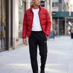KZZ Men's Fleece-Lined Casual Joggers