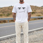 KZZ Men's Crew Neck Short-Sleeve Printed T-Shirt