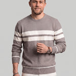 KZZ Men's Casual Crew-Neck Knit Pullover