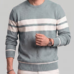 KZZ Men's Casual Crew-Neck Knit Pullover
