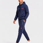 KZZ Men's Printed Hoodie and Drawstring Joggers