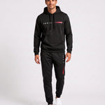 KZZ Men's Printed Hoodie and Drawstring Joggers