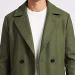 KZZ Men's double-breasted trench coat