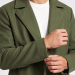 KZZ Men's double-breasted trench coat