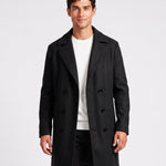 KZZ Men's double-breasted trench coat