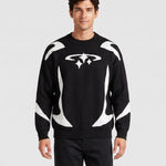 KZZ Men's Loose-Fit Crew-Neck Pullover Sweater