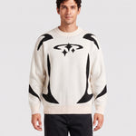 KZZ Men's Loose-Fit Crew-Neck Pullover Sweater