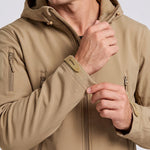 KZZ Slim-fit woven solid color long-sleeved hooded jacket