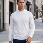 KZZ Men's mock-neck long-sleeve shirt