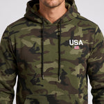 KZZ Men's two-piece slim-fit camouflage tie-dye hooded jacket and pants set