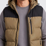 KZZ Men's Thick Woven Hooded Vest
