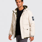 KZZ Men's hooded winter jacket