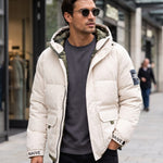 KZZ Men's hooded winter jacket