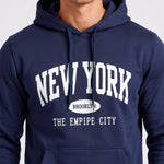 KZZ Men's New York Print Hoodie and Drawstring Sweatpants Set