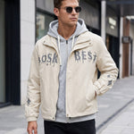 KZZ Casual color-block hooded jacket
