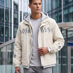 KZZ Casual color-block hooded jacket