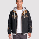 KZZ Casual color-block hooded jacket