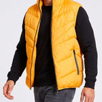 KZZ Men's Fashion Sleeveless Stand Collar Jacket