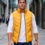 KZZ Men's Fashion Sleeveless Stand Collar Jacket