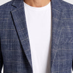 KZZ Men's single-breasted, two-button suit jacket