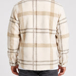 KZZ Men's Autumn and Winter Casual Knitted Plaid Shirt Jacket