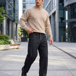 KZZ Loose-fitting button-down bootcut trousers