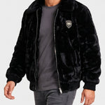KZZ Men's Comfortable and Stylish Faux Fur Jacket