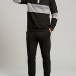 KZZ Slim-fit collared top and textured trousers