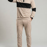 KZZ Slim-fit collared top and textured trousers