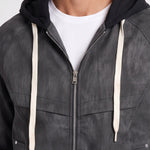 KZZ Men's Spring Hooded Zip-Up Jacket
