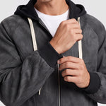 KZZ Men's Spring Hooded Zip-Up Jacket