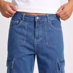 KZZ Men's Fashionable Wide-Leg Jeans