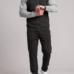 KZZ Men's stand-collar color-block zip-up jacket and straight-leg trousers
