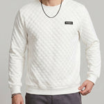 KZZ Men's Comfortable Textured Crew-Neck Shirt