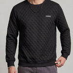 KZZ Men's Comfortable Textured Crew-Neck Shirt