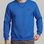 KZZ Men's Comfortable Textured Crew-Neck Shirt