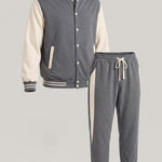 KZZ Men's Baseball Jacket Set