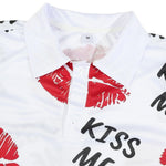 KZZ Men's Slim-Fit Short-Sleeve Polo Shirt with Unique Print