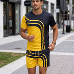 KZZ Men's Casual Fashion Two-Piece Set