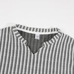 KZZ Men's Minimalist V-Neck Short-Sleeve Shirt