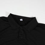 KZZ Men's Waffle-Knit Polo Shirt