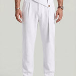 KZZ Men's Casual Loose-Fit Linen Pants