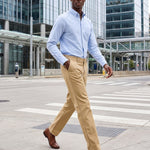 KZZ Men's Stretch Slim-Fit Dress Trousers