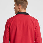 KZZ Men's Collared Zip-Up Cropped Jacket