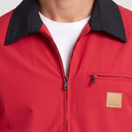 KZZ Men's Collared Zip-Up Cropped Jacket